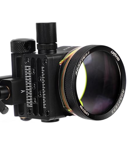 AMEYXGS TX9610 1-Pin Compound Bow Sight With 4x/6x/8x Lens - Right Hand - Carbon Fiber