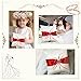 Yosoo 20cmx20cm Bridal Wedding Pocket Ring Pillow Cushion Bearer with Double Hearts Decoration, Red