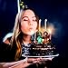 Novelty Place Birthday Number Candle Set, Flashing Multicolor Changing LED Birthday Cake Topper with 4 Wax Candles (Number 6)