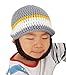 Boys Ski Wacky Beard Knit Winter Hat Beanie Grey