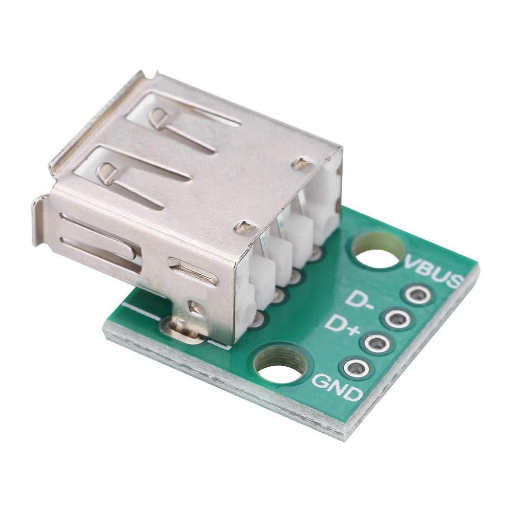 Keenso USB Female Breakout Board,10Pcs USB Type A Female Socket Breakout Board 2.54mm Pitch Adapter Connector DIP