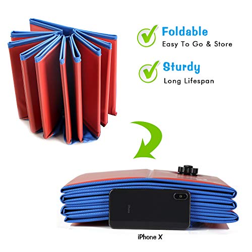 Pidsen Foldable Dog Pet Bath Pool Pet Swimming Tub Collapsible Dog Pet Tub for Dogs, Cats or Kids (47.2’’ D×11’’ H, Red)