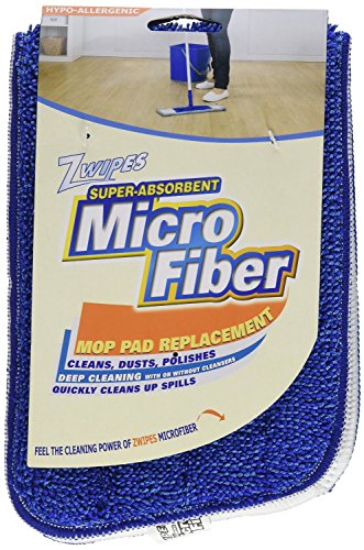 Zwipes 16" Microfiber Flat Mop Replacement Pad | Use Wet or Dry | Also Fits Libman Rubbermaid Reveal Bona 16" Mop Head Frames - Thumbnail 3