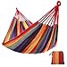 SONGMICS Cotton Hammock Swing Bed for Patio, Porch, Garden or Backyard Lounging - Heavy-Duty, Lightweight and Portable - Indoor Outdoor - Natural White UGDC210