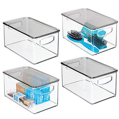 Plastic Bathroom Storage Box With Lid Everything Bathroom