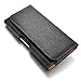 For Nokia Lumia 1520 Phablet-size Smartphone Black Sideways Leather Flap Case Belt Clip Holster Pouch + Bubble Free Clear Screen Protector + AIS cell Cleaning Cloth (By All_instore)