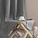 jinchan Linen Textured Curtain 84 Inch Long for Living Room Room Darkening Thermal Insulated Grommet Top Window Drape for Bedroom 52x84 Grey 1 Panel