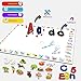 SpriteGru 46 pcs Farm Animal Plant Magnets with Background Plate, 52 pcs Magnetic Foam Letters from A-Z ,10Numbers,3 Symbols(Total 111 pcs). Perfect for Preschool Learning