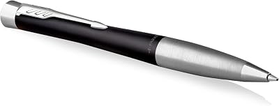 Parker Urban Twist Ballpoint Pen Muted Black Chrome Trim Medium Point Blue Ink