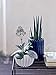 Bloomingville Round White Fluted Ceramic Flower Pot