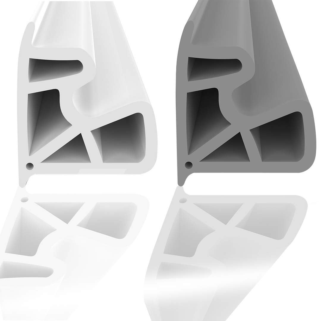 Steel Frame Seal Grey 5 m – Against Draughts Noise & Dust Saves Heating Costs Seal Seal Height 15.5 mm Seal Width 13 mm Fold Door Seal (Grey 5 m)