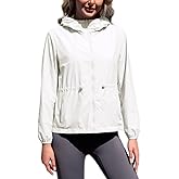 MODERN BUBBLE Women's Waterproof Reversible Rain Jacket Lightweight Hooded Windbreaker with Pockets Outdoor Portable Raincoat