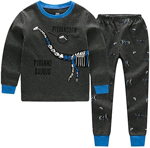 CNBABY Boys Pajamas Astronaut-Luminous Or None-Luminous Whale Dinosaur Kids Sleepwear 100% Cotton Size 1-8T