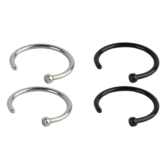 4 Stück Nasenpiercing Fake Hoop Ring , 0.8 * 8 mm