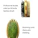 HaloVa Pet Comb, Professional Double Sided Pin & Bristle Bamboo Brush for Dogs & Cats, Grooming Comb Cleans Pets Shedding & Dirt for Short Medium or Long Hair