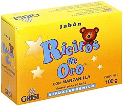 GrisiRicitos De Oro Hypoallergenic for Babies Bar Soap 3.5 oz (Pack of 9)