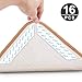 Rug Grippers, KOMAKE 16 Pcs Area Rug Gripper Tape Non Slip Carpet Gripper Anti Curling Rug Tape Washable Renewable Rug Pad Skid Tape for Hardwood Floors, Carpets, Area Rugs and Mats