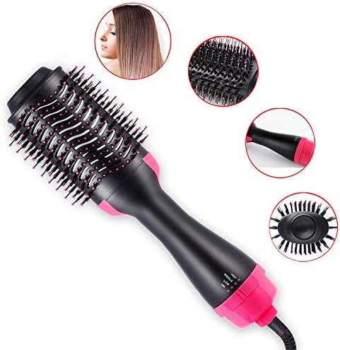 BUDDYGO Hot Air Brush One Step Hair Dryer & Volumizer Hair Style Multifunctional Hair Straightener and Curly Hair Comb with 3 Speeds for Healthy Hair Care