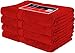 Premium Cotton Bath Towels (4 Pack, Red, 30 x 56 Inch) - Ringspun Cotton for Maximum Softness and Absorbency - by Utopia Towels