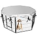 EXPAWLORER Dog Playpen Cover - Sun/Rain Proof Dog Pen Cover Provide Shade and Security Outdoor Indoor, Fits 24