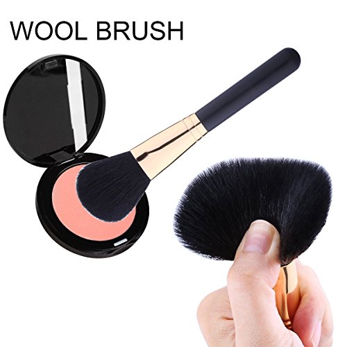 Makeup Brushes EMOCCI Professional Make Up Brush Premium Synthetic Brithles for Face Powder Blush Foundation Blending Eyeshadow Concealer Cosmetic Brush Set Kits(16pcs Gold Black) - Thumbnail 2
