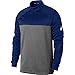 NIKE Men's Therma Half Zip Golf Shirt, College Navy/Dark Grey/Heather/White, X-Large