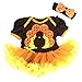 Baby Thanksgiving Bling Turkey Orange Yellow Bodysuit Tutu