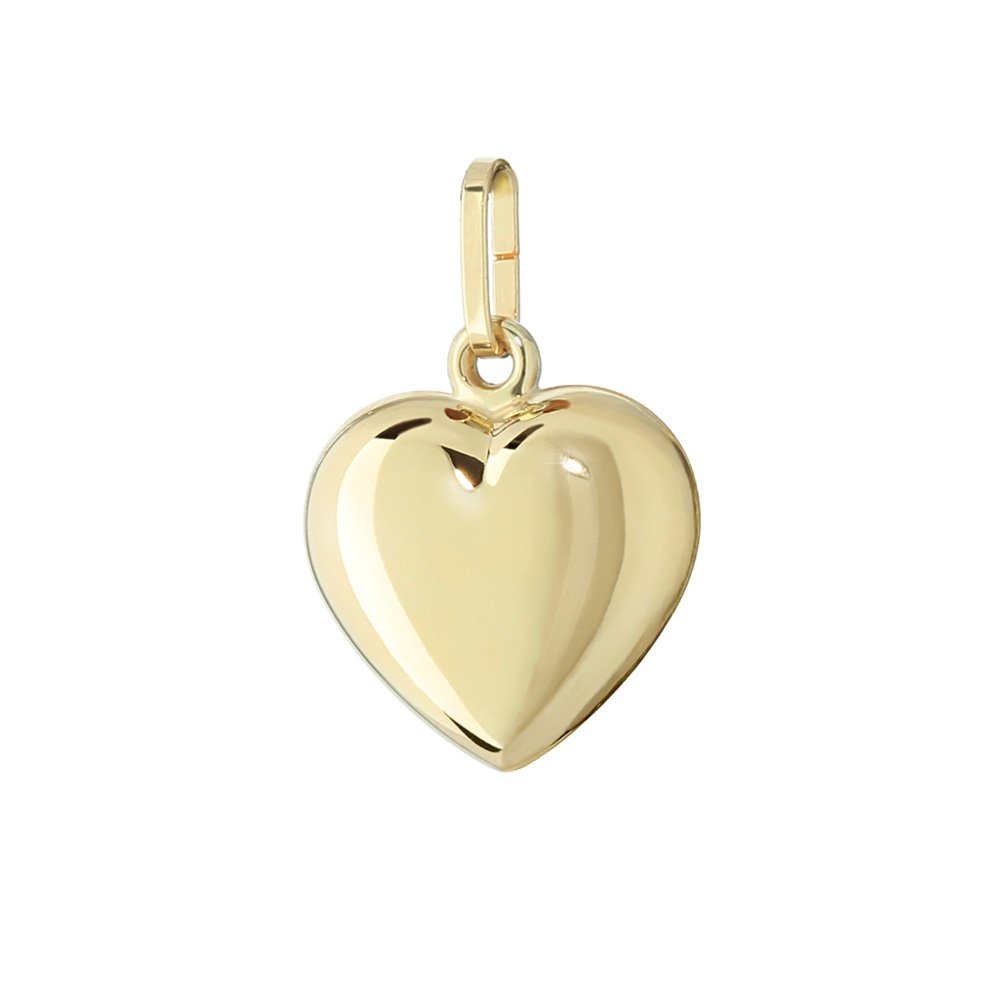 NKlaus gold yellow gold heart pendant chains high polished 10,5x10mm ladies girls 4761