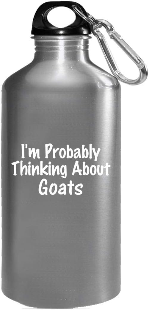 Probably Thinking About Goats - Farm gift idea - livestock theme Pet Water Bottles