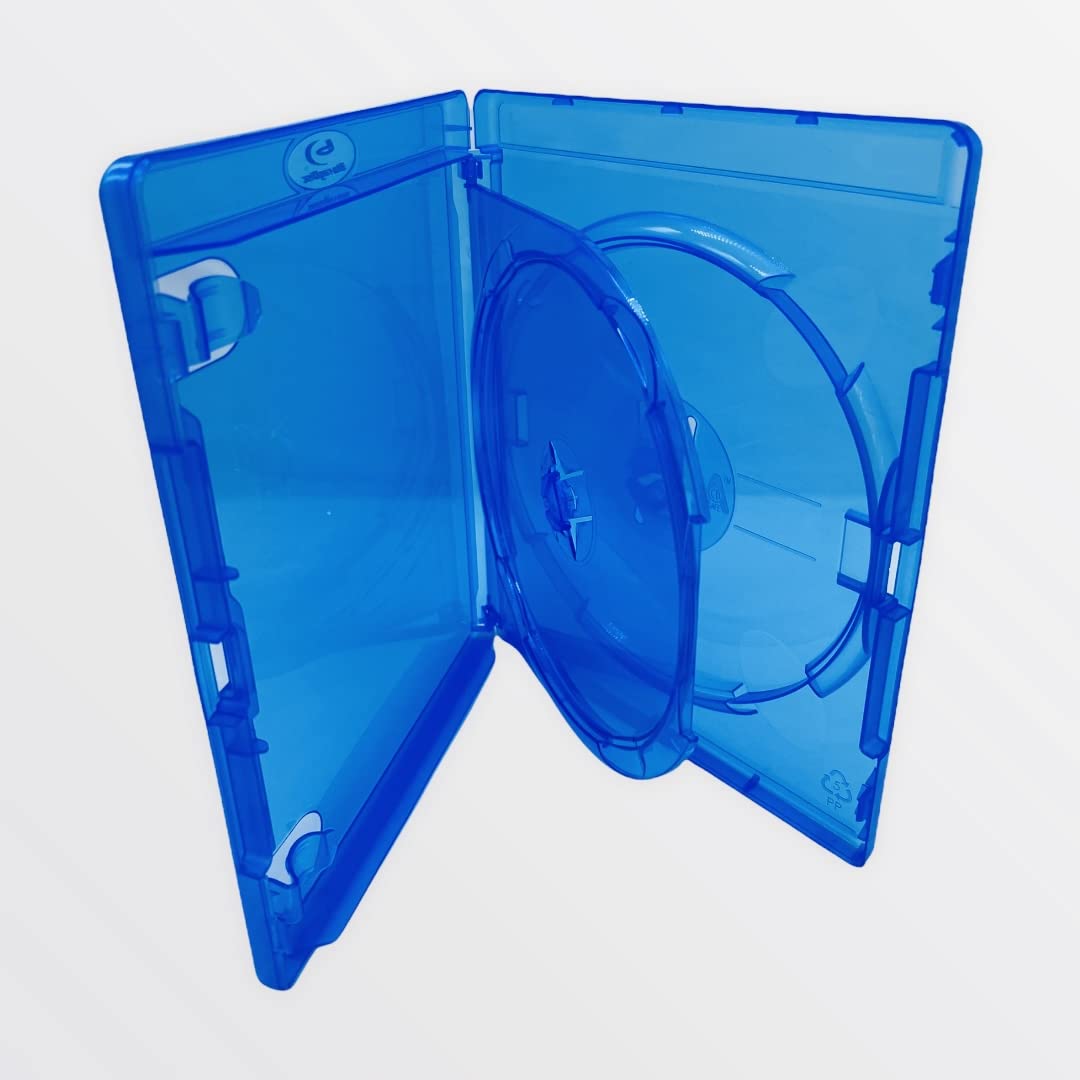 10 X Amaray Double Blu Ray Case - With A Inner Tray 14mm Spine Packaged in Dragon Branded Packaging
