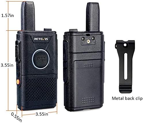 Retevis RT618 Mini Walkie Talkie, Professional PMR446 License Free Long Distance 2 Way Radio - Image 4