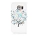 S6 Edge Case, Galaxy S6 Edge Case, AMCHOICE(TM) Tree Pattern PU Leather Flip Wallet Case with Stand Function For Samsung Galaxy S6 Edge [Free Stylus,Screen Protector,Cleaning Cloth]