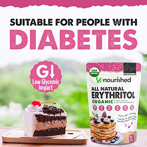 Organic Powdered Erythritol Sweetener 11 Sugar Substitute, Keto 0