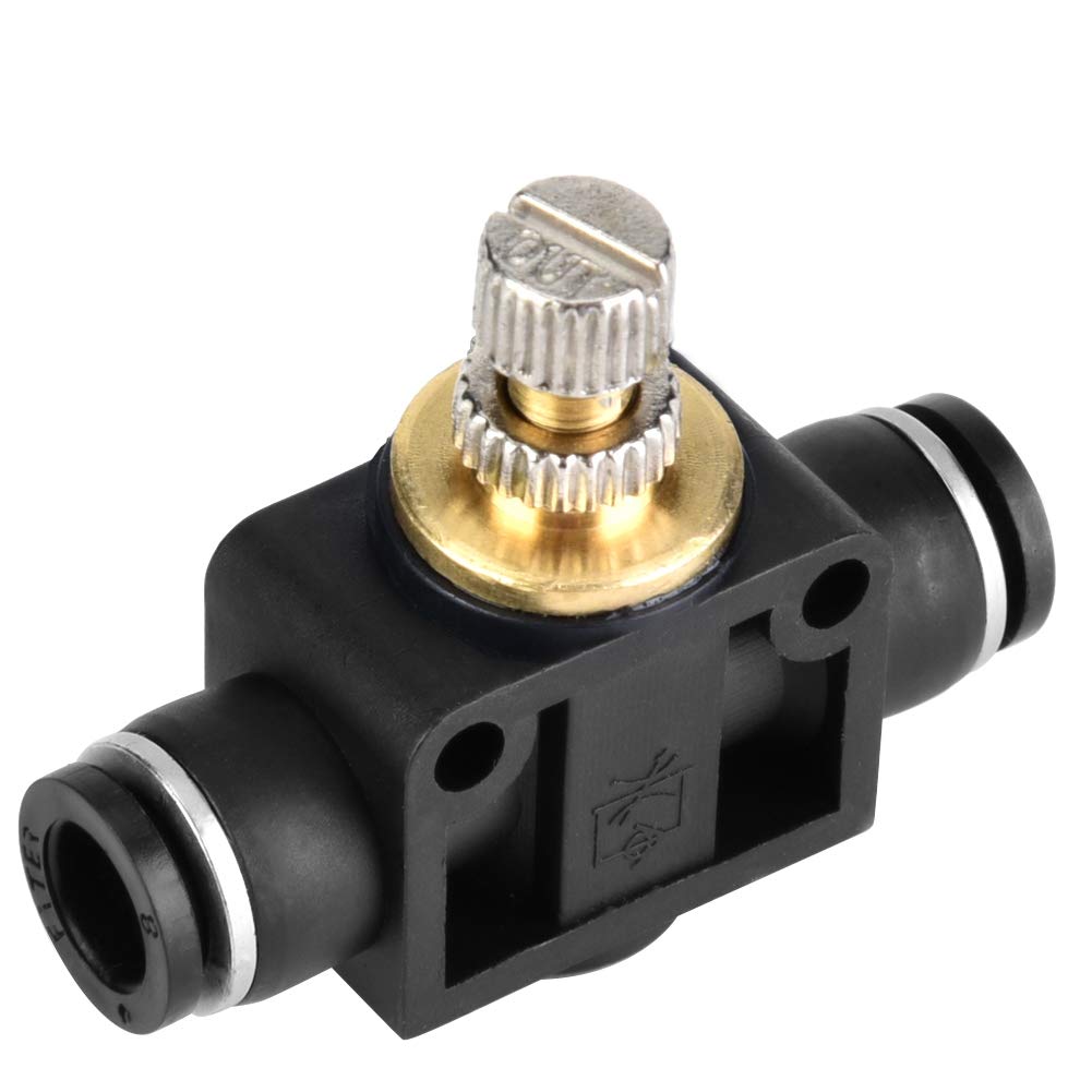 Air Controller Valve T Shape Tube Pipe Pneumatic Fitting Air Regulator Valve(6mm)