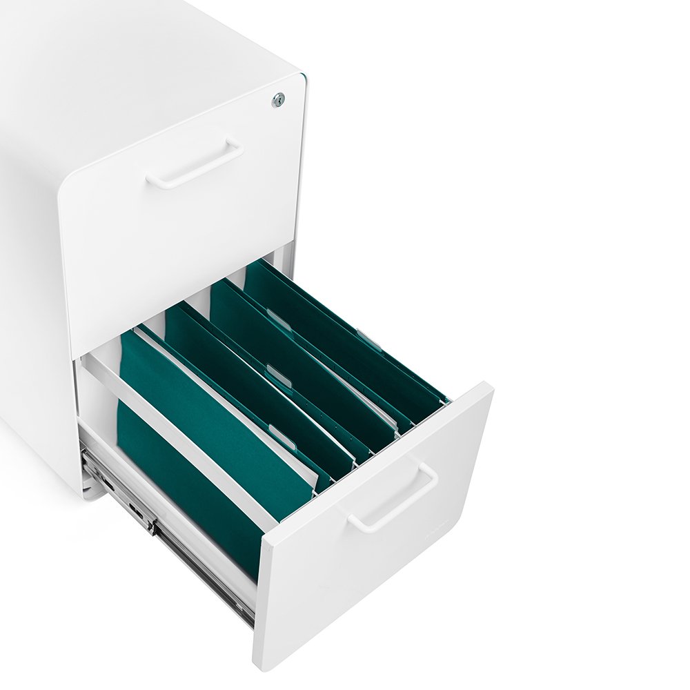 Metal Poppin White Stow 2 Drawer File Cabinet Legal Letter Cabinets Racks Shelves File Cabinets