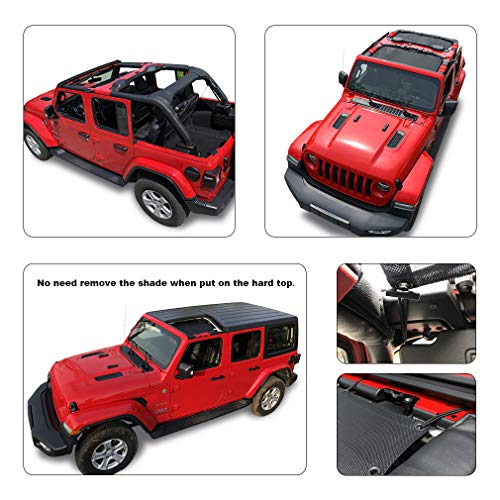 Shadeidea Sun Shade for Jeep Wrangler JL Unlimited 4 Door, Front and