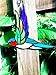 Stained Glass Humming Bird Window Hanging Sun Catcher, 6 1/2