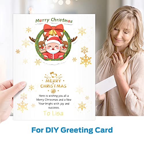 YIXUNHL 100 Sheets White Cardstock Thick Paper - Blank Heavy Weight 130 Lb / 350gsm Cover Card Stock For Invitations,Stationery Printing,Scrapbooking, Crafts,DIY Cards, Paper Crafting (8.5x11 Inches