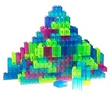 Strictly Briks Classic Big Briks, Building Brick Set, Clear Colors 100% Compatible with All Major Brands, 108 Pieces 2 Large Block Sizes