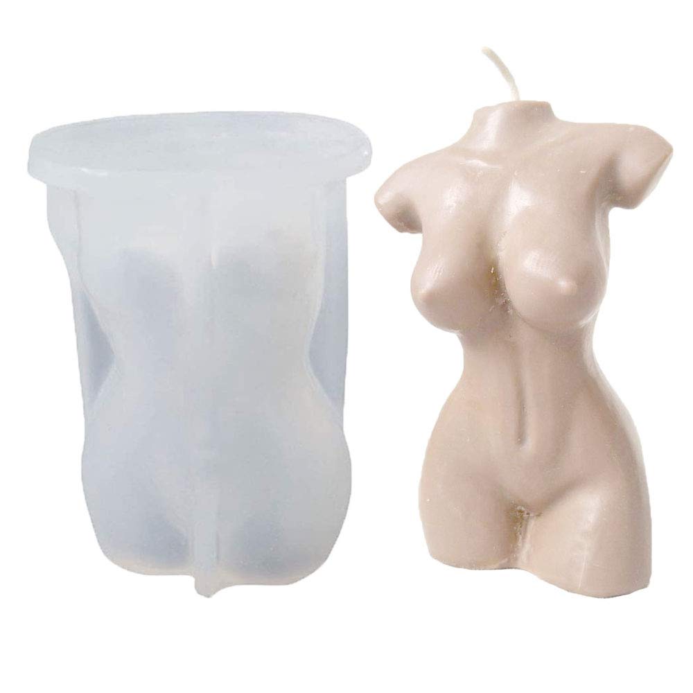 3D Silicone Mold Female Body Mold Crystal Jewelry Mold Resin Art Moulds, Used for Handmade Gift Clay Craft Decoration and DIY Candle Model Making