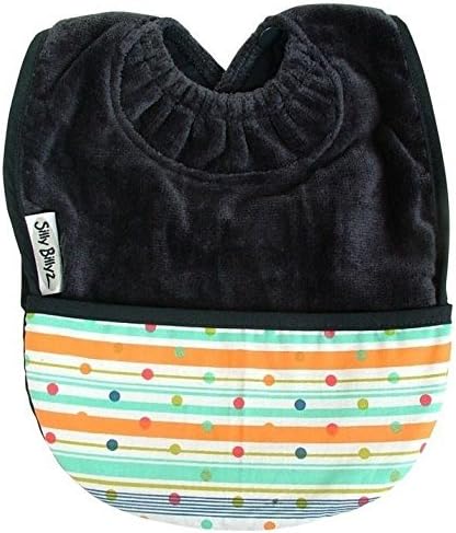 Silly Billyz Toweling Pocket Bib, Navy
