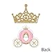 Big Dot of Happiness Little Princess Crown - Tiara & Carriage Decorations DIY Pink and Gold Princess Baby Shower or Birthday Party Essentials - Set of 20
