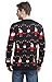 Daisysboutique Men's Holiday Reindeer Snowman Santa Snowflakes Sweater (Large, Striped Black)