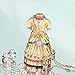 YU FENG Crystal Jeweled Trinket Jewelry Boxes Hinged Collectible Handmade Bridal Wedding Dress Figurine Ring Holder Box