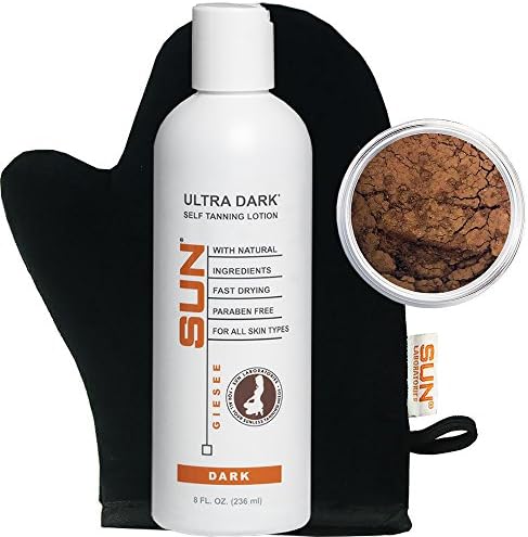 Dark Self Tanner 8 oz + Baby Brown Bronzer 5 g + Tanning Mitt
