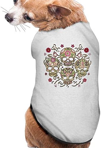 Rose Eye Sugar Skulls Pet Puppy Shirt Clothes Costumes Best Holiday Gift L Ash