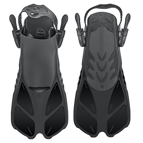 Life Basis Snorkeling and Swim Fins, Snorkeling Diving fins Black L XL - Thumbnail 4