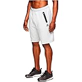 Reebok Men's Basketball Shorts w/Elastic Drawstring Waistband & Zipper Pockets - 10 Inch Inseam (3XL, Grey Heather)