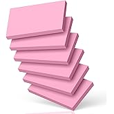 300 Count Blank Index Cards 3x5 Inch Pink Flash Cards Colored Cardstock, Unruled Note Cards Study Card Portable Learning Flashcards Ideal for Note Taking, Art Sketching, Office & School Supplies