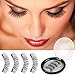 Double Magnetic False Eyelashes, CBoner 3D Fiber Magnetic Eyelashes Lengthened - Reusable, Professional Permanent Natural Eyelashes -(2 Pairs /4 eyelashe